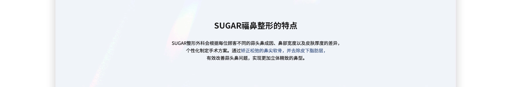 슈가 복코 성형의 특징